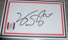 BRIAN MCBRIDE SIGNED FULHAM DESIGNED WHITE CARD