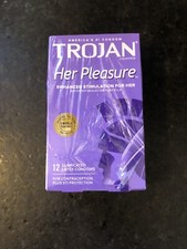 Trojan Her Pleasure Sensations Male Condom - 12 Count