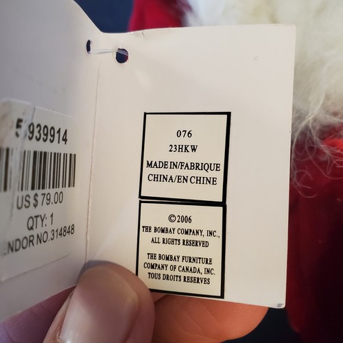 JUMBO Large Porcelain Santa Claus Advent Calendar Christmas Stocking - 40" READ - Picture 9 of 9