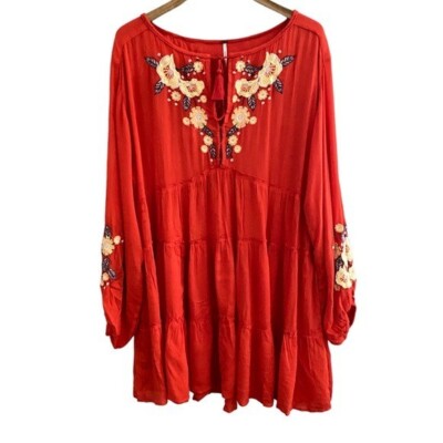 Free People Spell On You Embroidered Tiered Flowy Gauzy Mini Dress Size Medium | eBay Free People Spell On You Embroidered Tiered Flowy Gauzy Mini Dress Size Medium | eBay