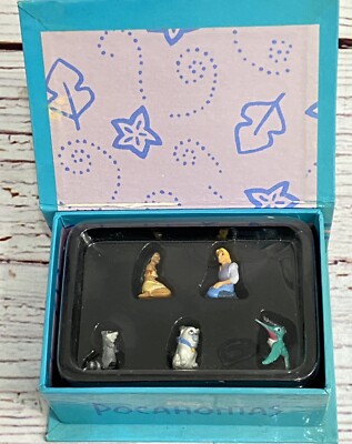 Vintage Disney Pocahontas Mini Figure Boxed Set Meeko Flit Percy John Smith
