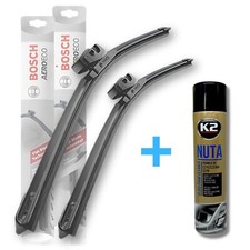 2x Bosch Scheibenwischer Set für X-TRAIL I T30 2000-2007 + Schaumreiniger