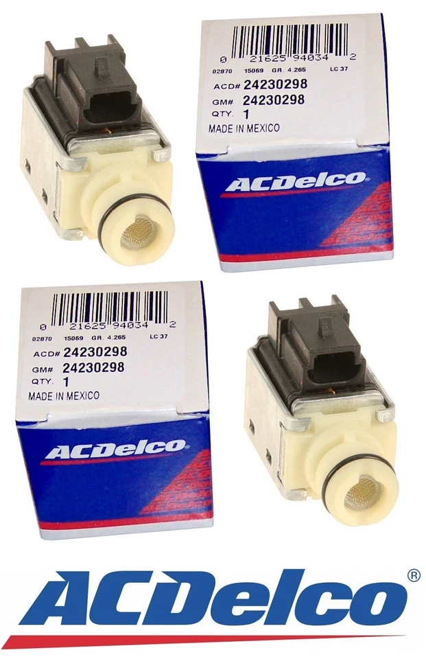 Juego de 2 solenoides de transmisión automática para Chevy Silverado Escalade 4L60-E 6L80 ACDelco GM Foto 2 de 4