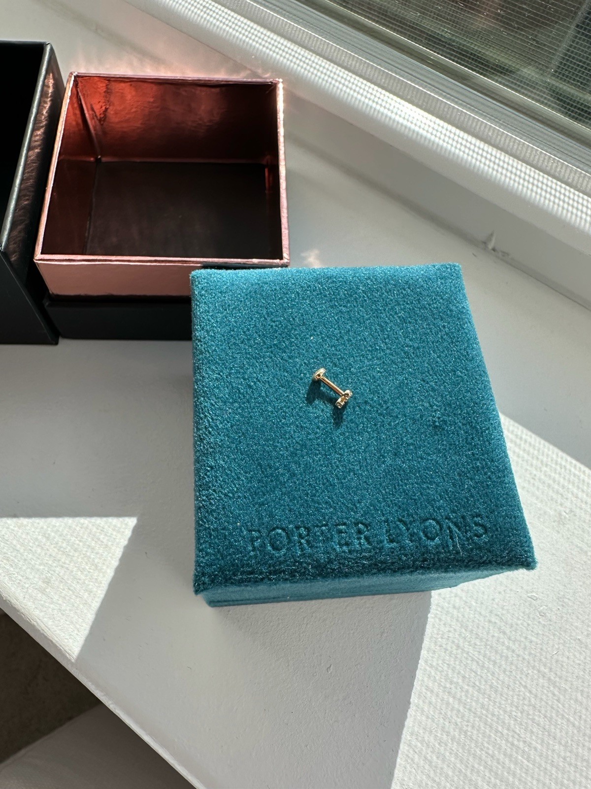 Porter Lyons Mini Diamond Cluster Threaded Flat B… - image 7