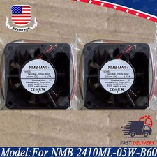 2PC NEW For NMB 2410ML-05W-B60 DC 24V 0.17A Axial flow cooling fan 2pin 6CM 6025