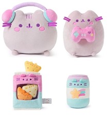 GUND Pusheen Gamer 4 Pc Bundle, Headphones, Soda, Chips and Controller