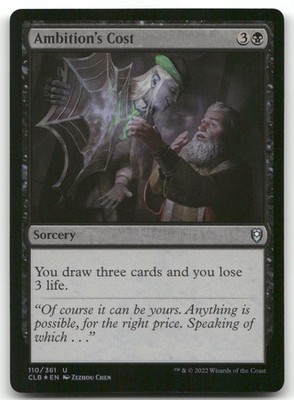 Ambition's Cost #110 (Foil) (NM) Baldur's Gate CLB Magic MTG