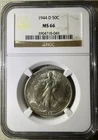 1944-D 50c Walking Liberty Silver Half Dollar NGC MS66 (049)