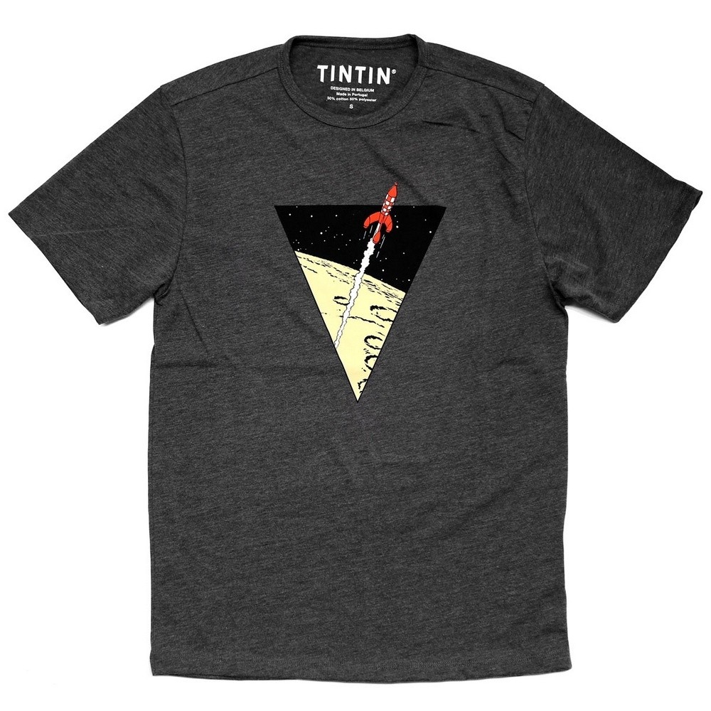 The Adventures of Tintin: The Moon Rocket T-Shirt - Grey (2017) - XXL