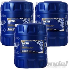 3x 20 Liter SAE 5W-30 MANNOL Diesel TDI Motor&ouml;l passend f&uuml;r VW BMW Opel Mercedes