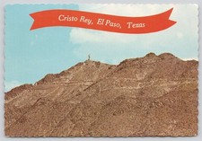 TX El Paso, Cristo Rey Monument to Christ the King, Chrome Unposted 6 x 4