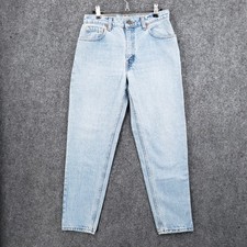 VINTAGE Levis 550 Jeans Womens 9 Junior Blue Relaxed Tapered Light Wash Denim