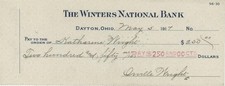 Orville Wright-RARE Signed Bank Check from 1917 to Katharine Wright (his sister) Orville Wright-RARE Signed Bank Check from 1917 to Katharine Wright (his sister)