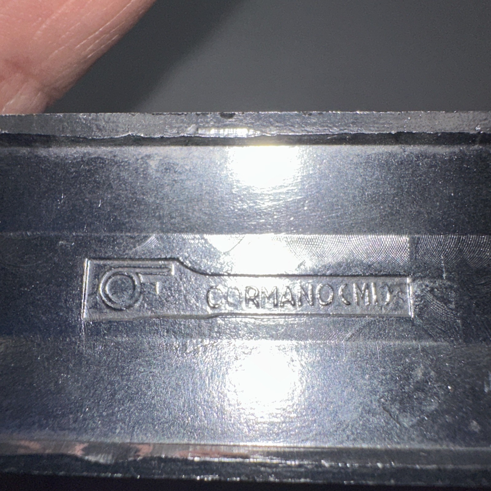 FERRARI BB512 Black chromed aluminum script for Ferrari 135 mm. Two Available