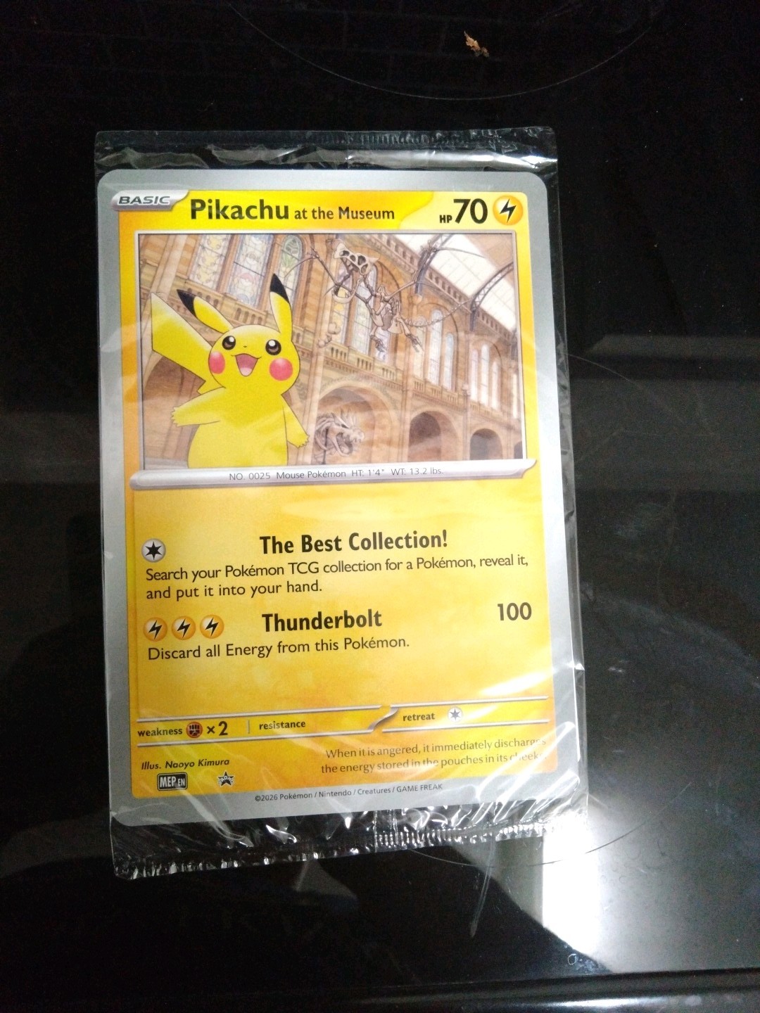 Pokémon 20/26 Pikachu At The Museum Sealed Large Promo Naoyo Kimura Hp70 Rare 😍