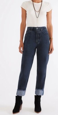Etica Bryce Pinch Waist Boyfriend Jean Black Lava Size 30 BNWT