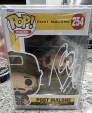 Funko Pop! Rocks Post Malone #254 Autographed Vinyl Figure Posty Co. Exclusive