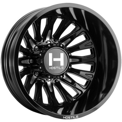 Hostile H404 Ghost Dually Rear 20x8.25 8x200 Black/Milled Wheel Rim 20'' Inch