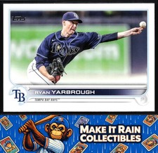 Ryan Yarbrough 2022 Topps Update #US176 Tampa Bay Rays Baseball