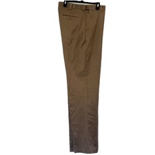 Dress Pants Flat Front Trousers Business Casual Career Slacks --