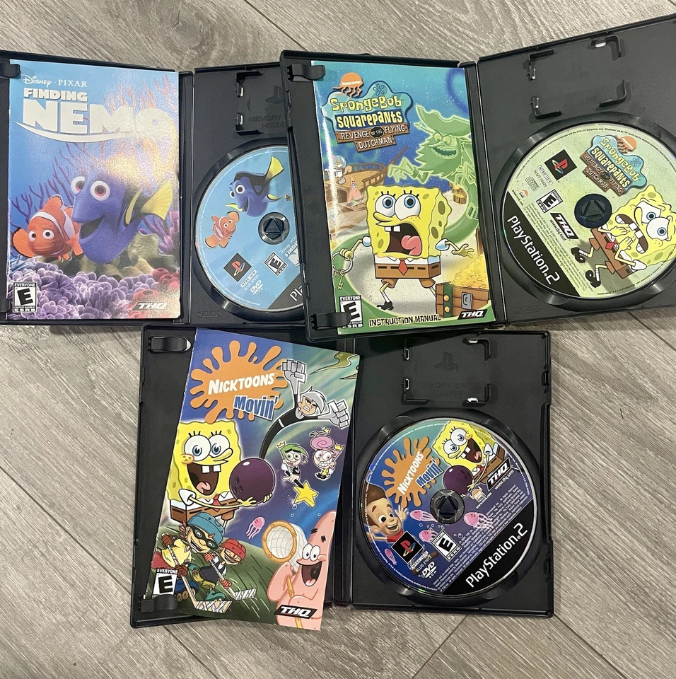 Ps2 3 Game Lot-Nicktoons Movin,Revenge Of The Flying Dutchman,finding Nemo Cib - Image 2 of 2