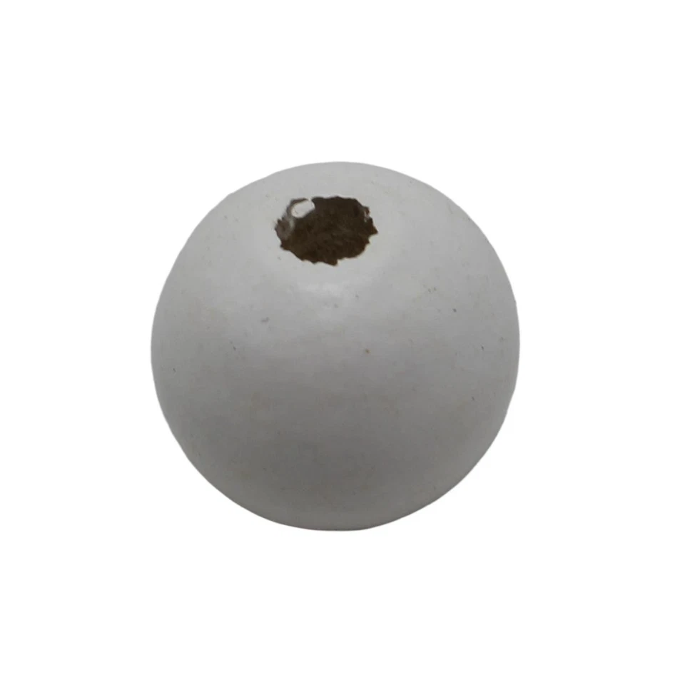 20 piezas Cuentas de madera redondas blancas Cuentas artesanales grandes de 20 mm para hacer joyas hágalo usted mismo Foto 4 de 4