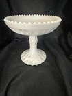 Vintage Jeannette Shell Pink Milk Glass 5-3/8" Compote / Pedestal Candy Nut Dish