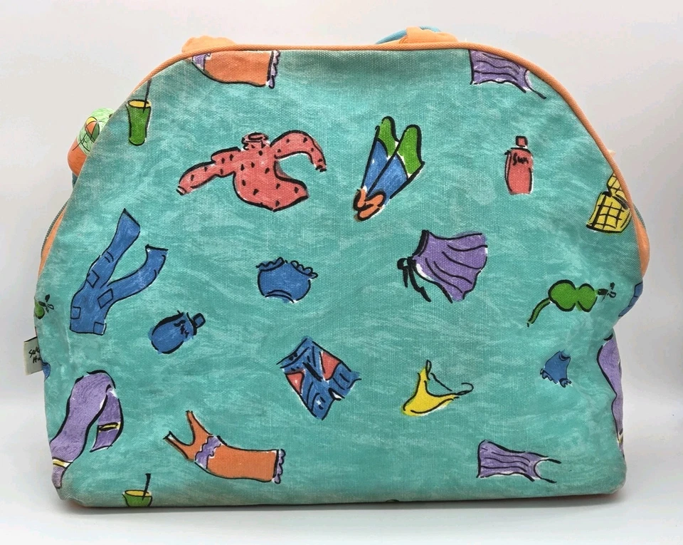 Bolso de Playa Sally Huss Bolso de Lona Paraguas Línea de Ropa Logo Corazón FOB Sol N Arena Foto 4 de 4