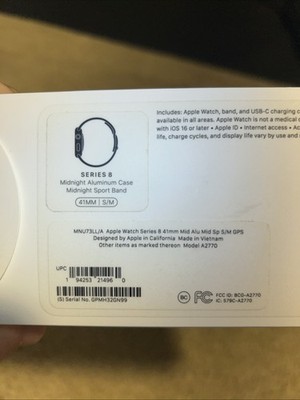 Apple Watch Series 8 41mm A2770 Good Condition- Aluminum w Sport Band