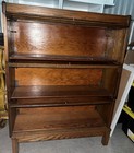 Lundstrom 3 Stack Barrister Bookcase Antique Glass Door Lawyer Bookshelf — photo 3