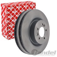 2X febi Bremsscheiben Ø360Mm Vorne Passend FÜR Land Rover Discovery Range