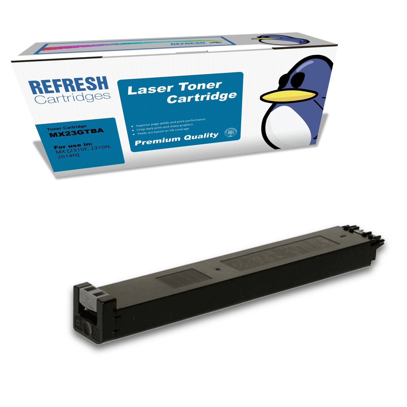 Refresh Cartridges Black MX23GTBA Toner Compatible With Sharp Printers