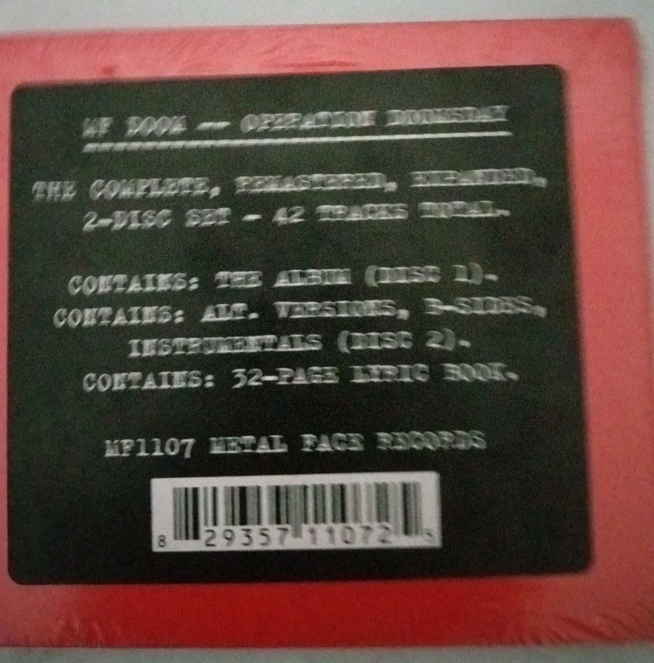 MF DOOM - OPERATION: DOOMSDAY DELUXE EDITION New Sealed - Image 3 of 4
