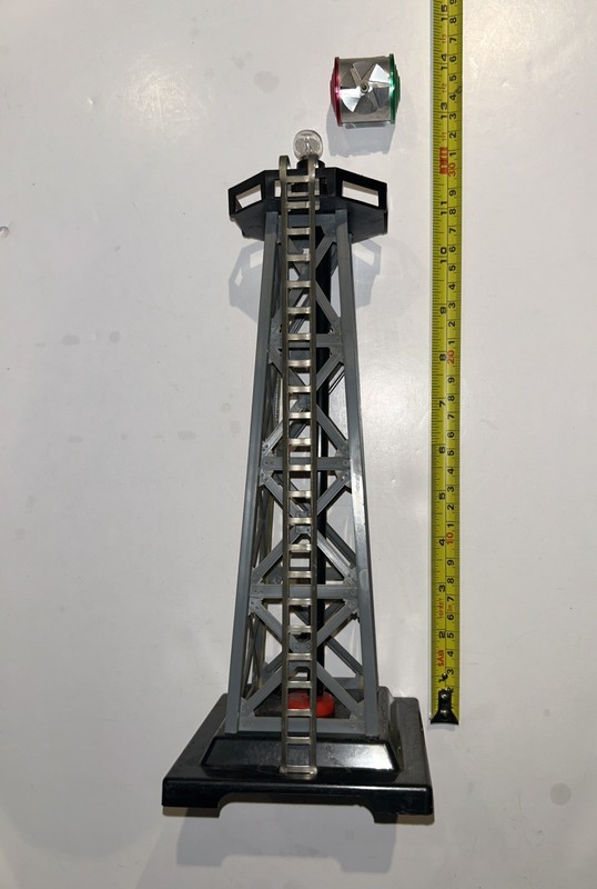 Vintage Model Railroad Yard Floodlight Tower Plastic O Gauge 12" Wired