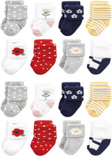 Unisex Baby Cotton Rich Baby Terry Socks 16-Pack