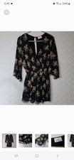 Everly Floral Romper, Sheer Sleeves, Size S