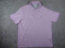 Vineyard Vines Edgartown Polo Shirt Mens M Lavender Short Sleeve Cotton Blend