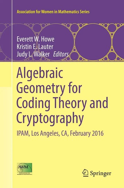 Everett W. Howe (U. A.) | Algebraic Geometry For Coding Theory And Cryptography-image