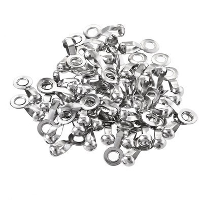 50pcs Ball Chain Connector 3mm 3.2mm Pull Loop Crimp Link Stainless Steel