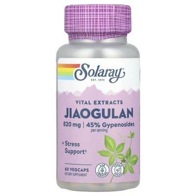 2 X Solaray, Jiaogulan, 820 mg, 60 VegCaps (410 mg per Capsule)