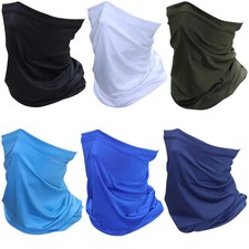 6 Pack Classic Neck Gaiter Face Mask Sun Protection Bandana Cover Windproof D...