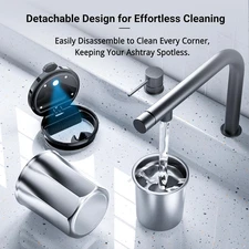 Car Ashtray, Smokeless Ashtray with Lid, Car Ashtrays for Cup Holder Smell Pr...