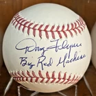Doug Flynn "The Glue" Auto Signed Baseball Big Red Machine Inscription ROMLB
