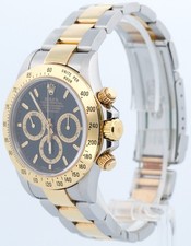 UNPOLISHED PAPERS Rolex Daytona Cosmograph BLACK 18K Gold Steel ZENITH 16523 BOX 3