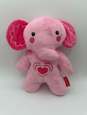 Fisher Price Pink Elephant 9.5" 2013 Plush Calming Vibrations Soothing Music
