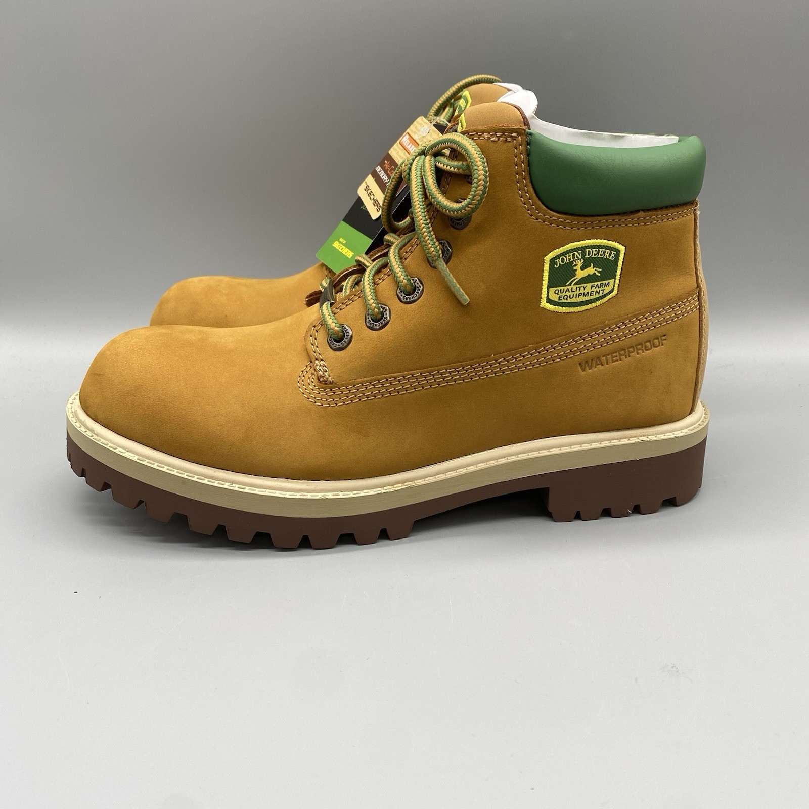 Men's Brown John Deere Skechers Waterproof Boots with Memory Foam image 5