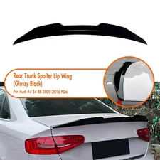 For Audi A4 S4 B8 2009-2016 2015 Rear Trunk Spoiler Splitter Wing Kit PSM Style