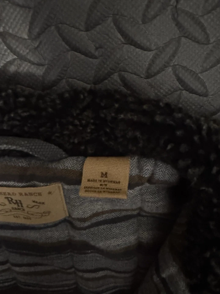 Red Head Ranch Western Canvas Quilted Puffer Vest Distressed Size Medium - Image 3 of 4