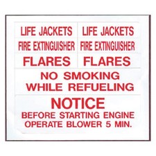 Bernard Engraving Safety Label Set 8 Pack