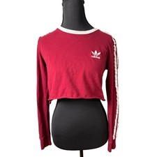 Adidas Originals Adicolor Retro Cropped Long Sleeve Top Street Athletic XS